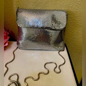 Valerie Stevens Silver metallic evening purse